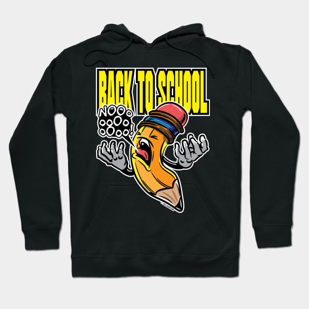 Back to School Screaming Pencil Hoodie by eShirtLabs